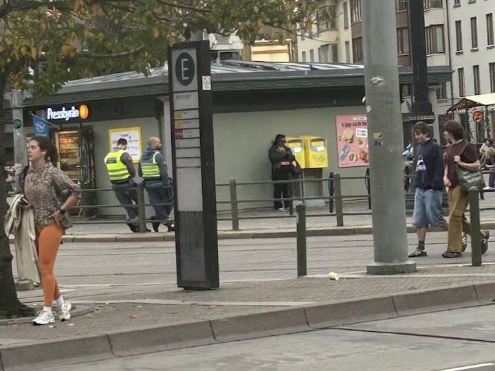 Järntorget,  åkte med buss X2